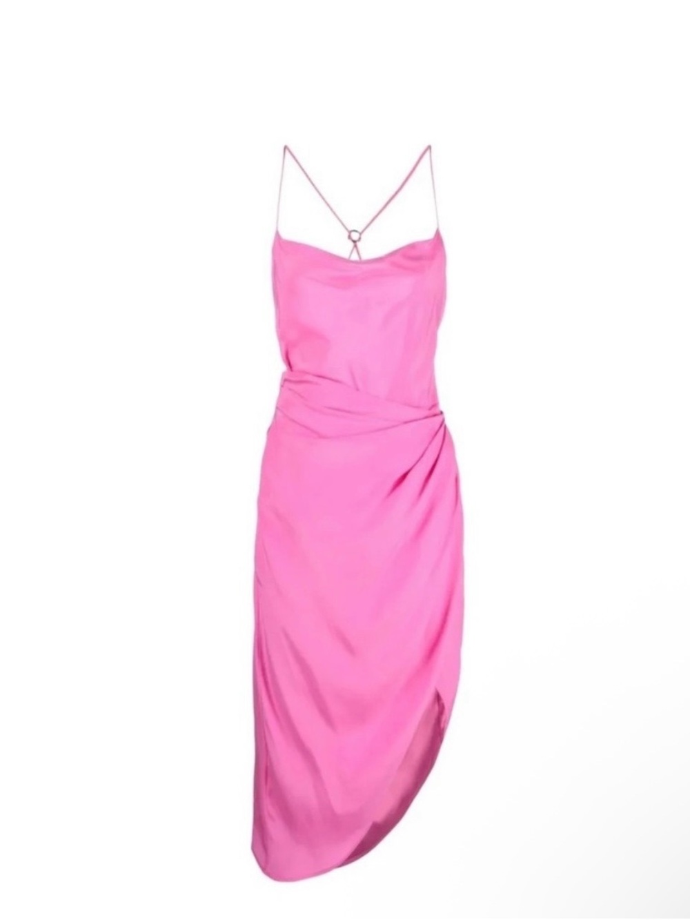 Gauge81 Hot Pink Asymmetrical Slip Dress XS